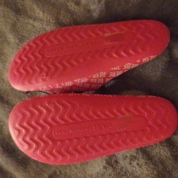 NWT BEBE PINK SLIDES FOR GIRLS SIZE 2/3 - Picture 7 of 7